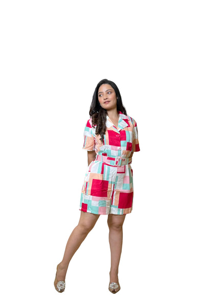 Colour block jumpsuit