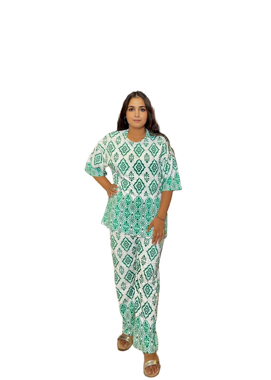 Teal Diamond Delight Coord Set