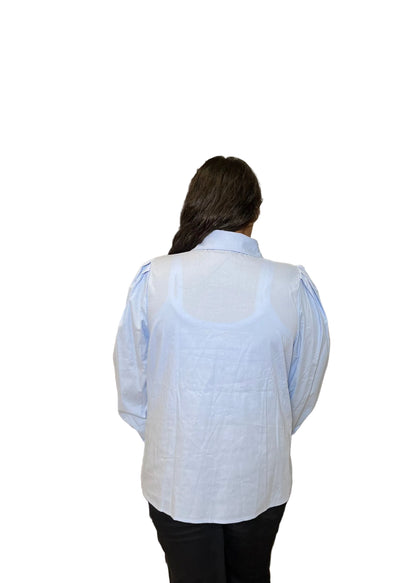 Embellished Blue Shirt
