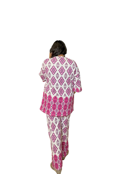 Fuchsia Diamond Blossom Coord Set
