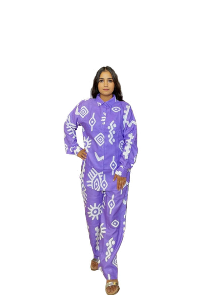 Lilac Cotton Co ord set